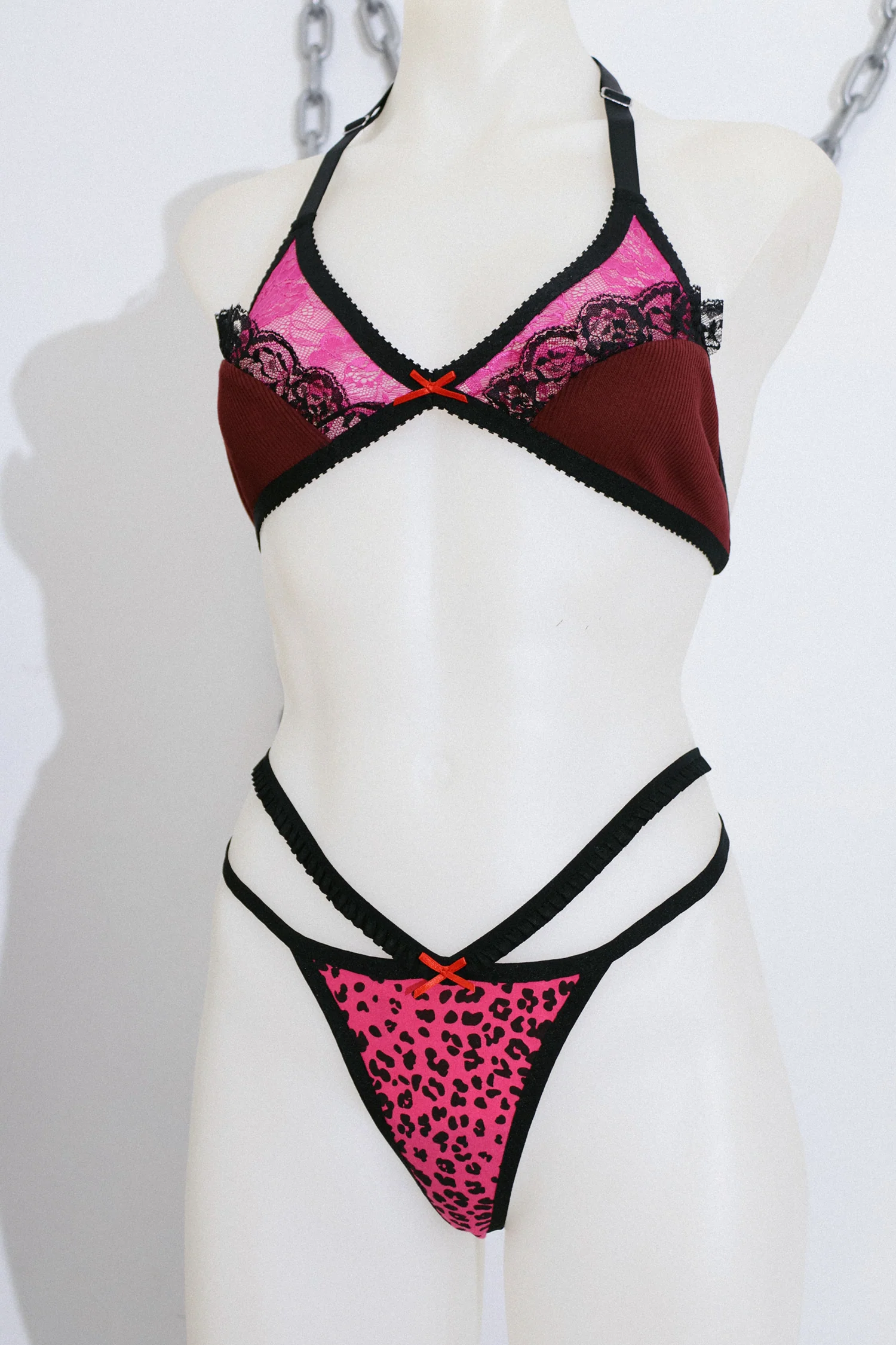 Laurie Thong Pink Leopard Cotton - Image 4